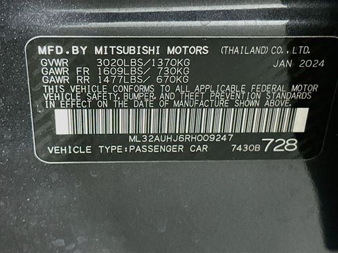 Used 2024 Mitsubishi Mirage ES FWD image 12