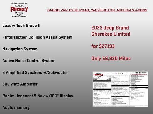 Used 2023 Jeep Grand Cherokee Limited w/ Luxury Tech Group II AWD/4WD image 5