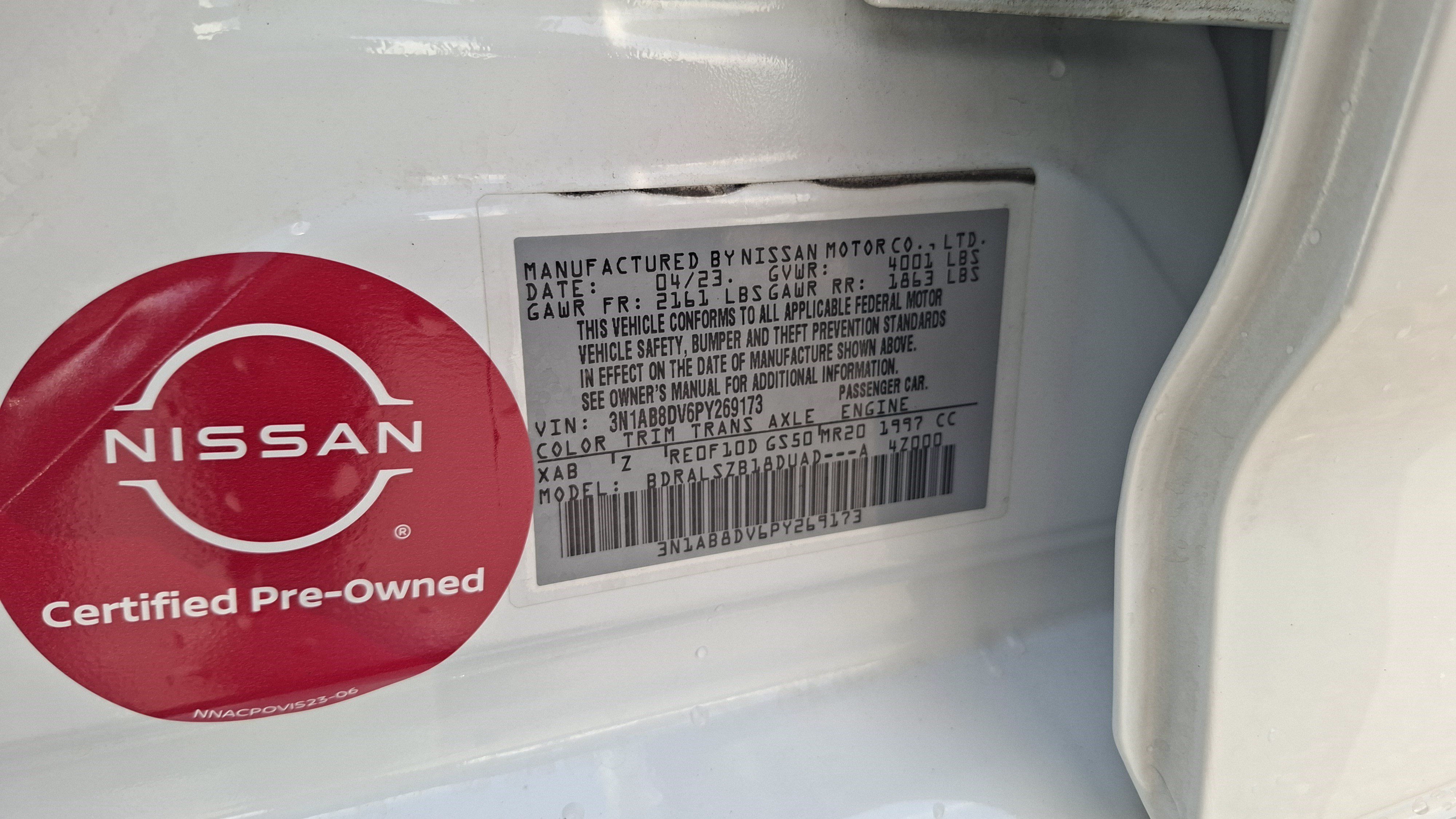 Certified 2023 Nissan Sentra SR w/ SR Premium Package FWD image 26