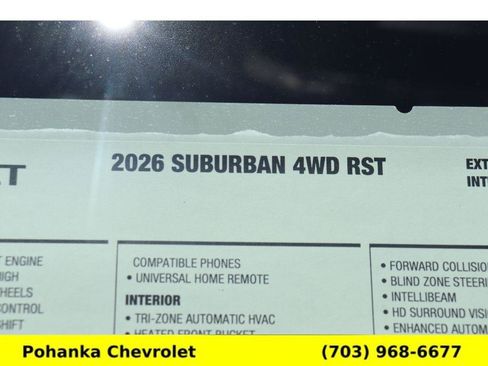 New 2026 Chevrolet Suburban RST w/ Comfort Package AWD/4WD image 32