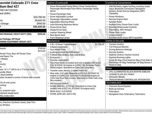 Used 2017 Chevrolet Colorado Z71 AWD/4WD image 5