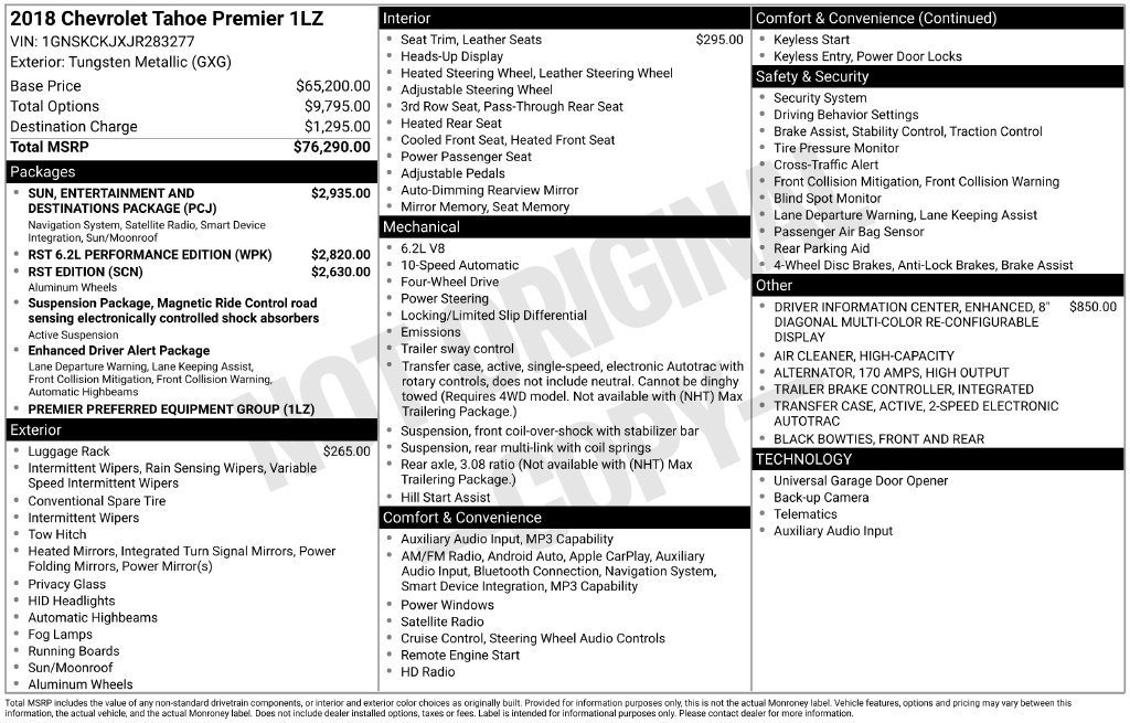 Used 2018 Chevrolet Tahoe Premier AWD/4WD image 46