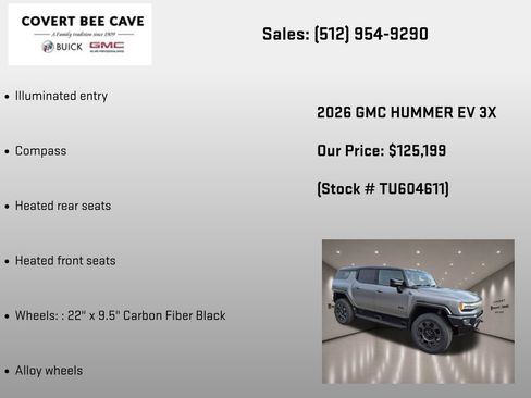 New 2026 GMC Hummer EV 3X w/ Carbon Fiber Edition Package AWD/4WD image 18
