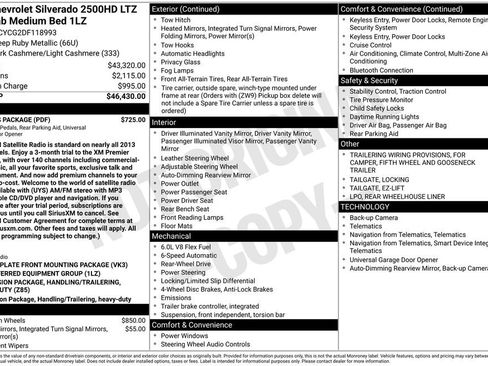 Used 2013 Chevrolet Silverado 2500 LTZ w/ LTZ Plus Package RWD image 2