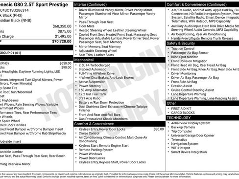 Used 2025 Genesis G80 2.5T Sport Prestige image 34