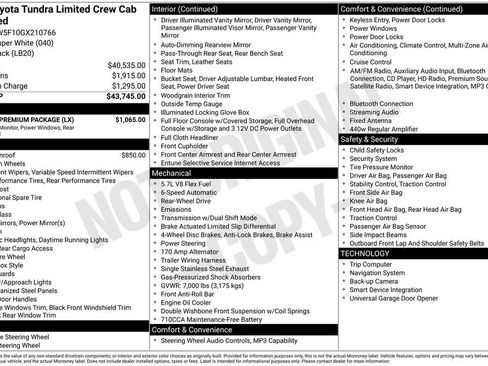 Used 2016 Toyota Tundra Limited w/ Limited Premium Package RWD image 9