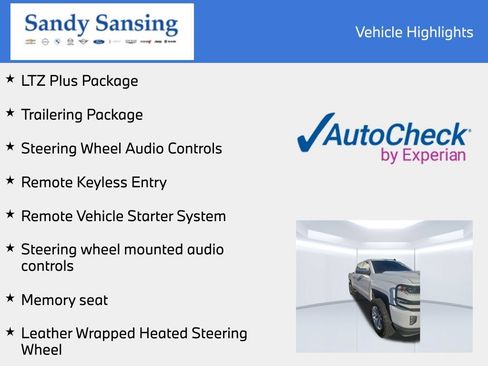 Used 2018 Chevrolet Silverado 1500 LTZ Z71 w/ LTZ Plus Package AWD/4WD image 3