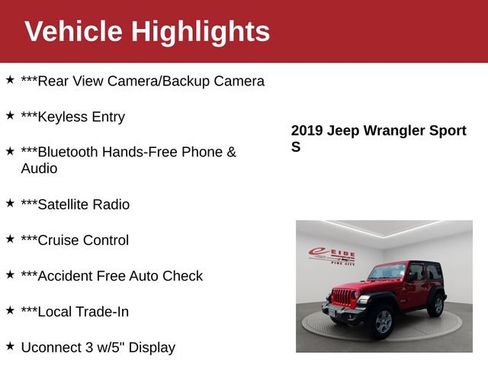Used 2019 Jeep Wrangler Sport AWD/4WD image 4
