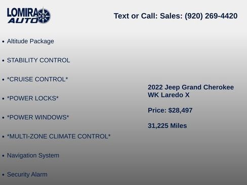 Used 2022 Jeep Grand Cherokee Altitude AWD/4WD image 8