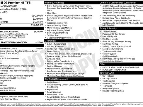 Certified 2021 Audi Q7 2.0T Premium w/ Convenience Package AWD/4WD image 16