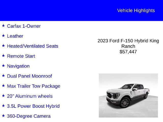Certified 2023 Ford F150 King Ranch w/ Equipment Group 601A High AWD/4WD image 3
