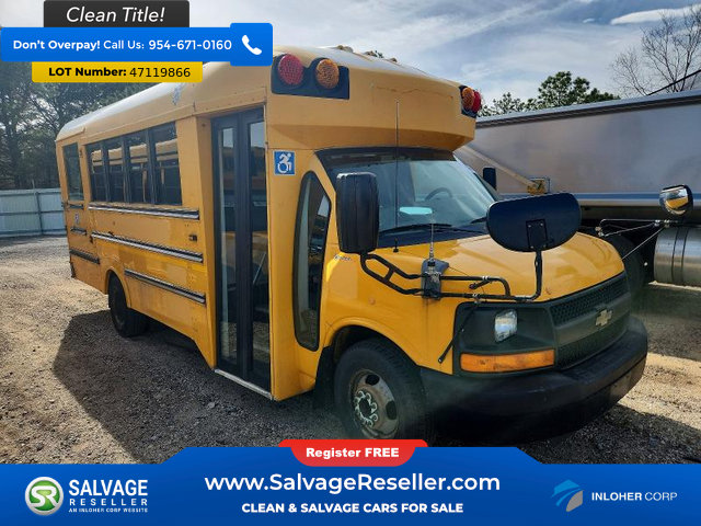 Used 2012 Chevrolet Express 3500 Extended w/ School Bus Package RWD image 1