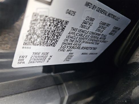 Used 2025 Cadillac Escalade Sport Platinum w/ LPO, Floor Liner Package image 15