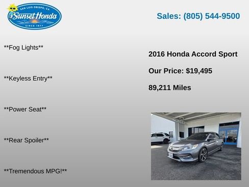 Used 2016 Honda Accord Sport image 6