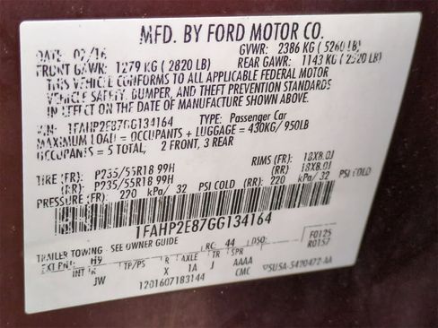 Used 2016 Ford Taurus SEL w/ Equipment Group 201A image 35