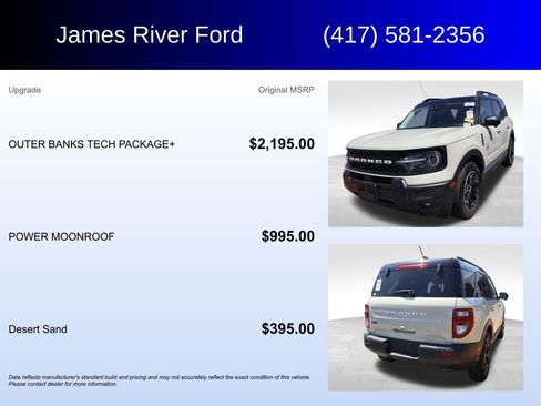 Used 2025 Ford Bronco Sport Outer Banks w/ Outer Banks Tech Package+ AWD/4WD image 5