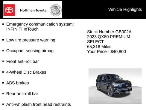 Used 2023 INFINITI QX80 Premium Select w/ Cargo Package AWD/4WD image 26