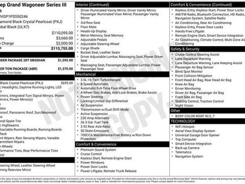 Used 2023 Jeep Grand Wagoneer Series III w/ Quick Order Packagew 28T image 5