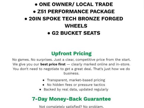 Used 2024 Chevrolet Corvette 2DR STINGRAY CPE W/2LT w/ Z51 Performance Package image 2