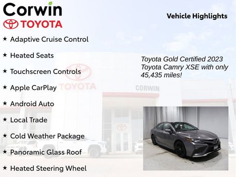 Certified 2023 Toyota Camry XSE w/ Cold Weather Package image 9