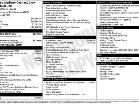 Used 2022 Jeep Gladiator Overland w/ LED Lighting Group AWD/4WD image 2