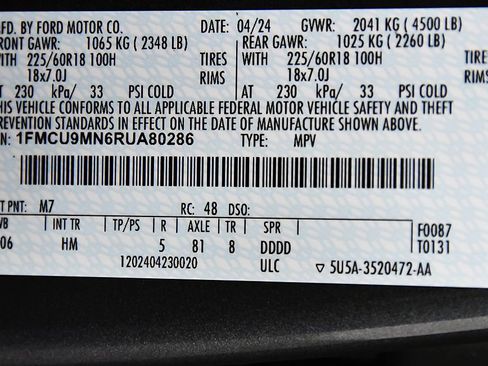 Used 2024 Ford Escape ST-Line w/ Tech Pack #1 AWD/4WD image 16