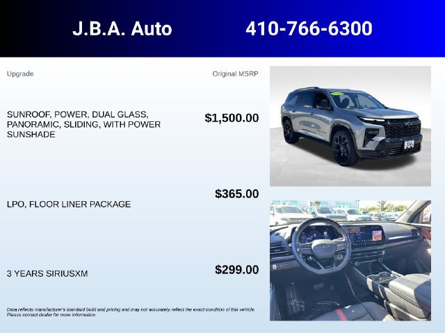 Certified 2025 Chevrolet Traverse RS w/ LPO, Floor Liner Package AWD/4WD image 5