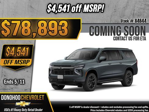New 2026 Chevrolet Suburban RST AWD/4WD image 1