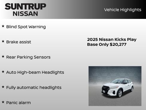 Certified 2025 Nissan Kicks Play S FWD image 33