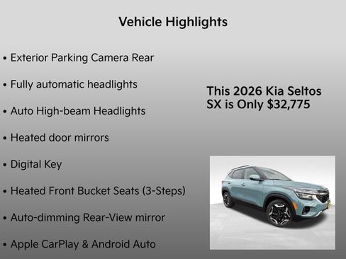 New 2026 Kia Seltos SX w/ SX Sunroof Package image 10