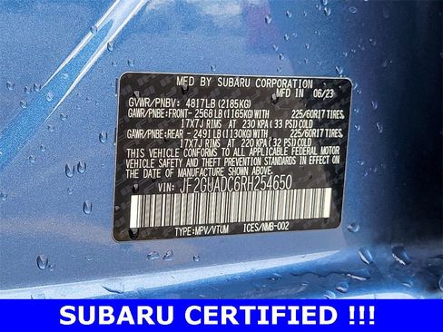 Certified 2024 Subaru Crosstrek 2.0i Premium image 34