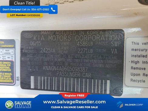 Used 2016 Kia Optima EX w/ Technology Package FWD image 16