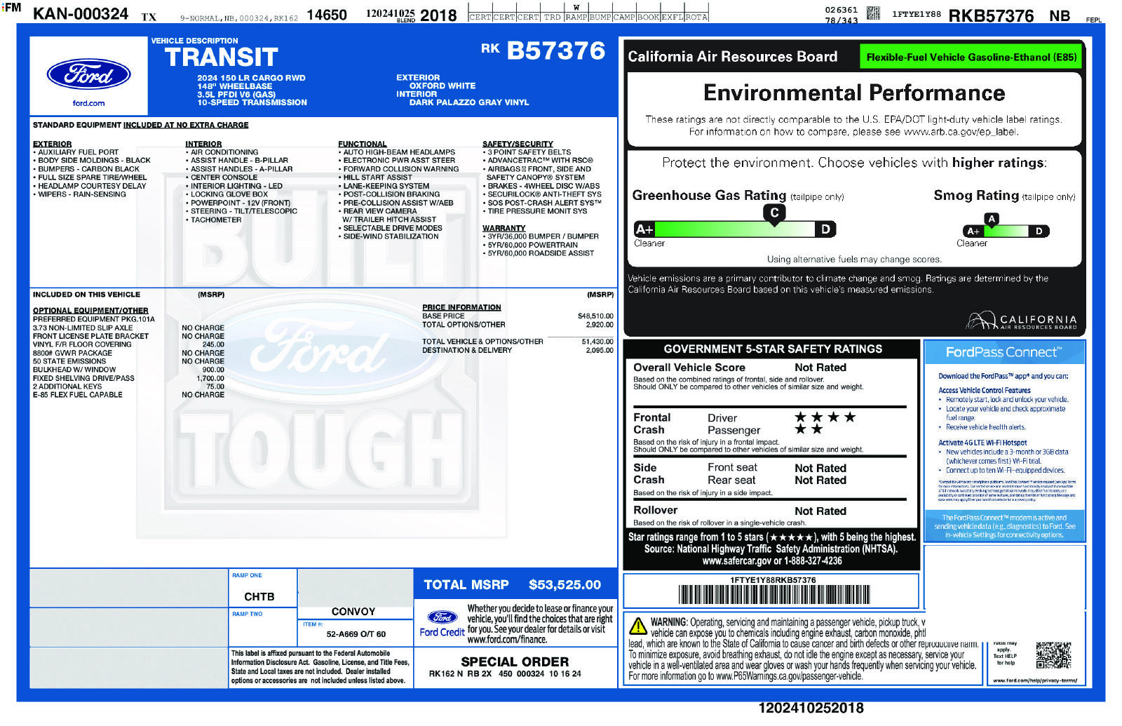 New 2024 Ford Transit 150 Low Roof RWD image 28