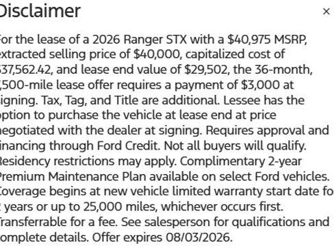 New 2026 Ford Ranger XL w/ Trailer Tow Package AWD/4WD image 33