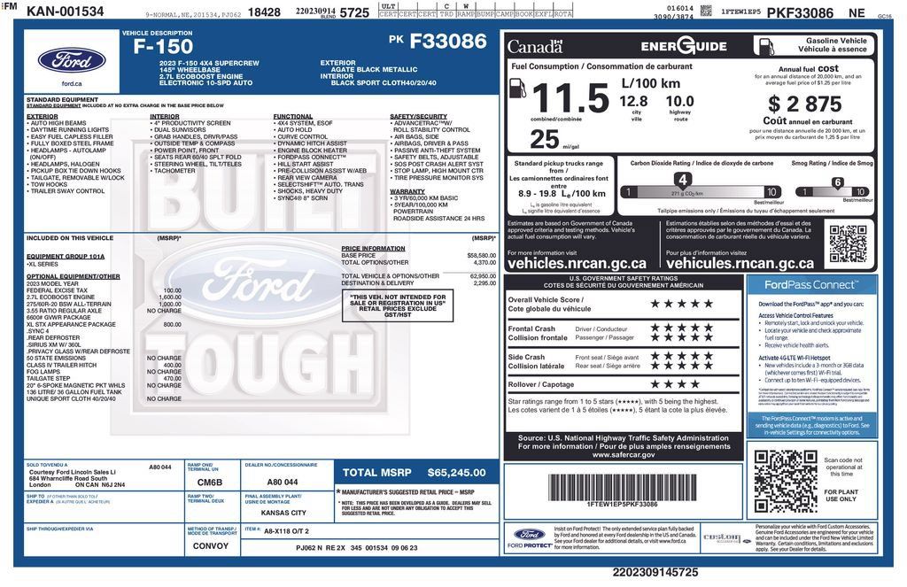 Certified 2023 Ford F150 XL w/ XL STX Apperance Package AWD/4WD image 24
