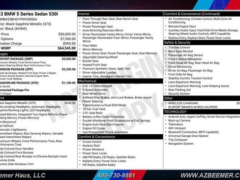 Used 2023 BMW 530i w/ M Sport Package RWD image 3