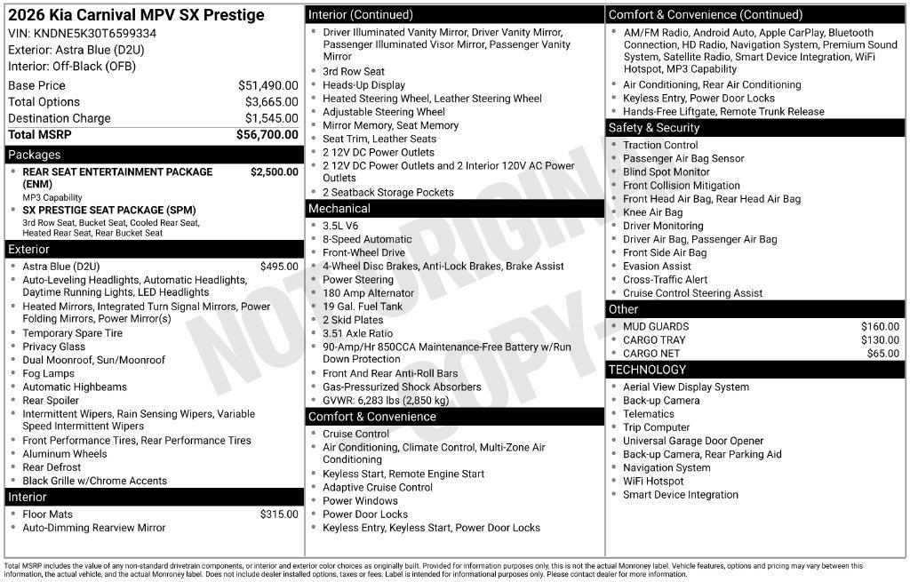 Used 2026 Kia Carnival SX Prestige FWD image 24