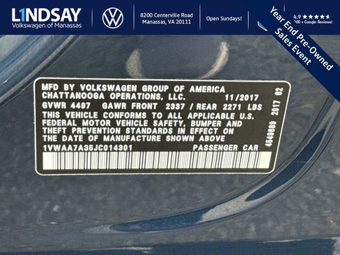 Used 2018 Volkswagen Passat 2.0T R-Line image 26