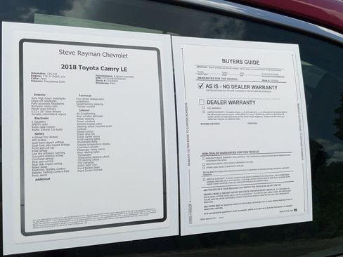 Used 2018 Toyota Camry LE FWD image 25