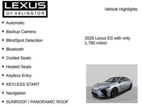 Certified 2026 Lexus ES 350e w/ Convenience Package FWD image 7