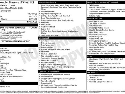 Certified 2020 Chevrolet Traverse LT image 13