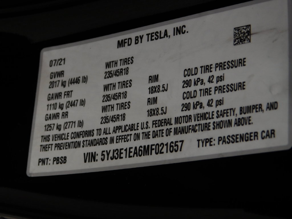Used 2021 Tesla Model 3 Standard Range Plus RWD image 25