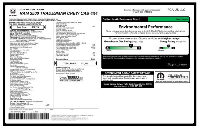 Used 2024 RAM 3500 Tradesman w/ Chrome Appearance Group AWD/4WD image 3