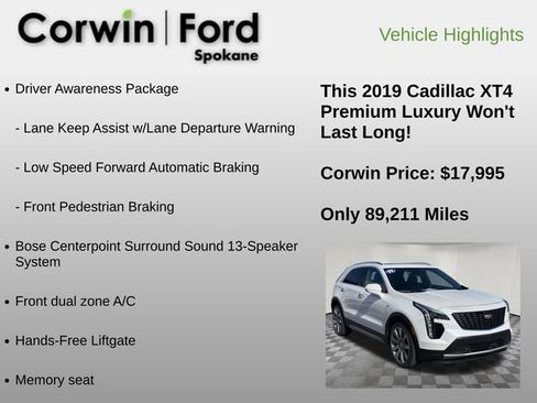 Used 2019 Cadillac XT4 Premium Luxury w/ Driver Assist Package AWD/4WD image 18