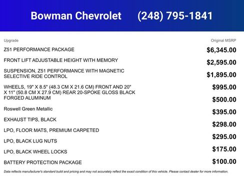 New 2026 Chevrolet Corvette Stingray Premium Conv w/ Z51 Performance Package RWD image 5