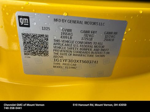 New 2026 Chevrolet Corvette Z06 w/ Stealth Interior Trim Package RWD image 30