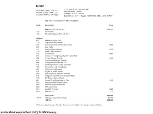 Certified 2025 Mercedes-Benz GLS 450 GLS 450 4MATIC SUV image 4
