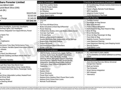 Used 2024 Subaru Forester Limited image 35