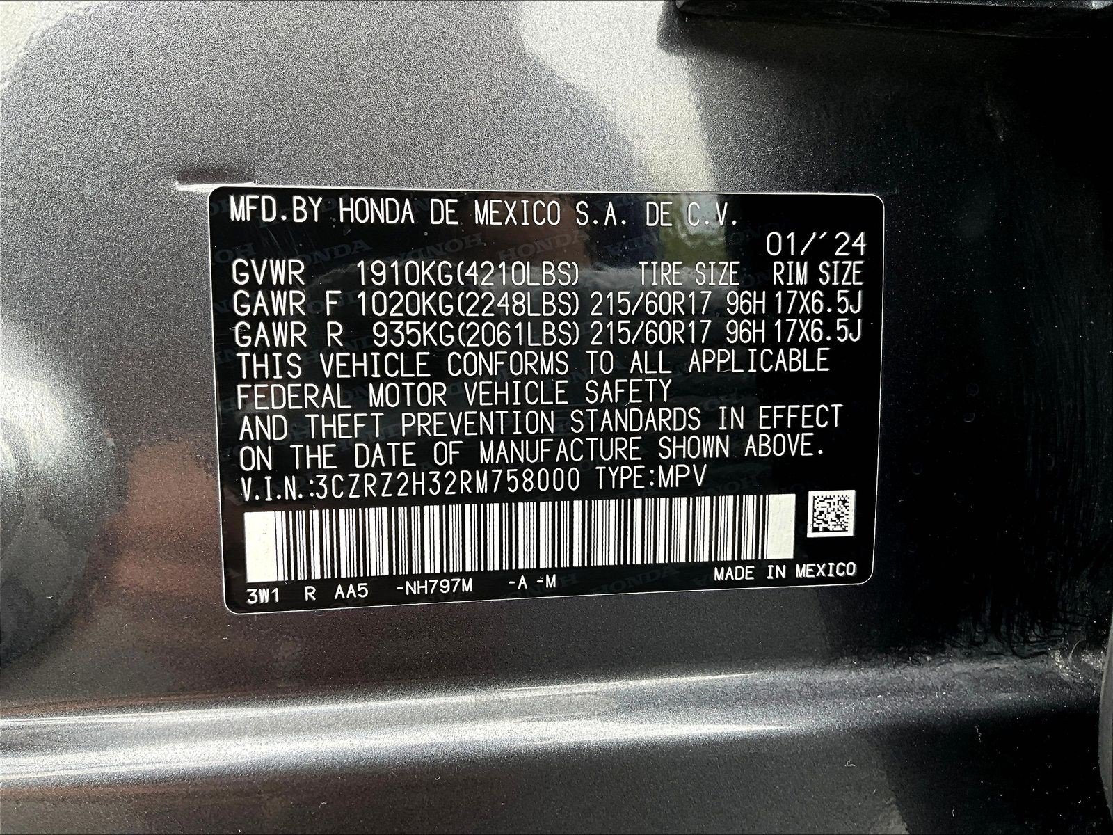 Certified 2024 Honda HR-V LX image 19