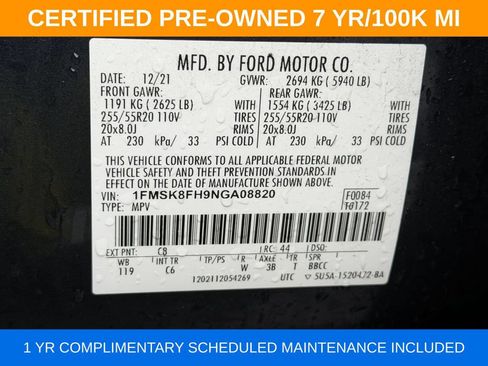 Used 2022 Ford Explorer Limited w/ Equipment Group 301A AWD/4WD image 29